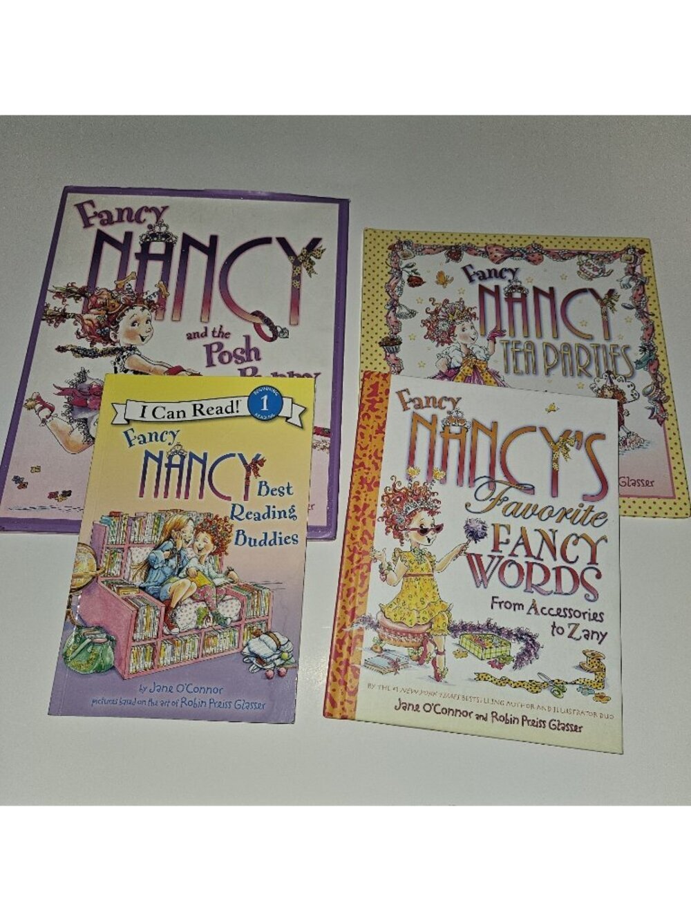 4 Fancy Nancy Book Lot Tea Parties Favorite Words Posh Puppy Reading Buddies